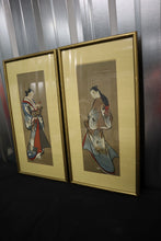 Load image into Gallery viewer, Pair of Japanese Kimono Art
