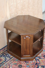 Load image into Gallery viewer, Cherry Octagon Side Table with a Lower Shelf
