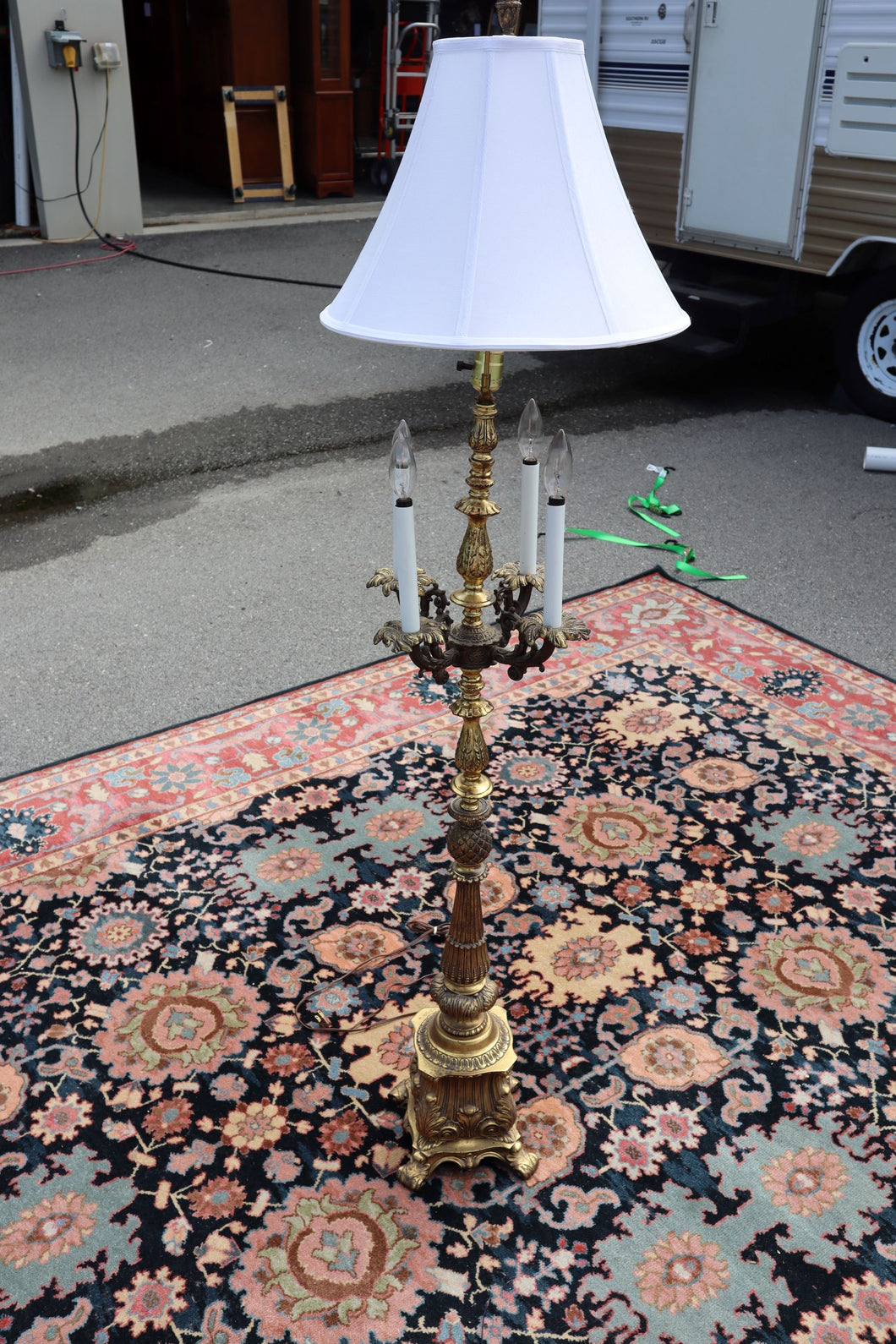 Vintage Gold Floor Lamp