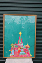 Load image into Gallery viewer, Framed Silk Saint Basil&#39;s Cathedral
