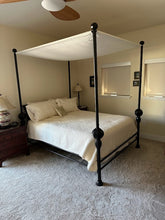 Load image into Gallery viewer, Designer Metal Queen Size Canopy Bed

