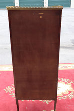 Load image into Gallery viewer, French Mahogany Curio Cabinet with Gold Gallery Top

