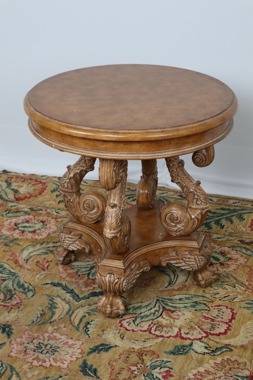 Carved Contemporary Side Table - 30