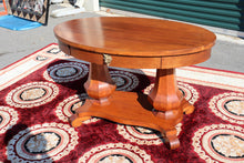 Load image into Gallery viewer, Antique Pedestal Console Table / Library Table
