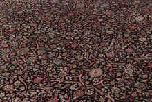 Load image into Gallery viewer, Lovely Room Size Floral Rug - Black - 10&#39; x 15&#39;
