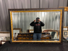 Load image into Gallery viewer, Large Black and Gold Mirror - Distressed - 55&quot; x 37&quot;
