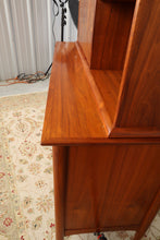 Load image into Gallery viewer, Rare Mid Century Burled Buffet with Bookcase / Bar Top / China Cabinet - Drexel Heritage
