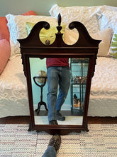 Load image into Gallery viewer, Mahogany Chippendale Mirror with Broken Arch and Center Finial
