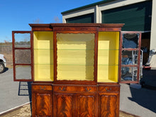 Load image into Gallery viewer, Grosfeld House Mahogany Breakfront China Cabinet with Pull Out Secretary
