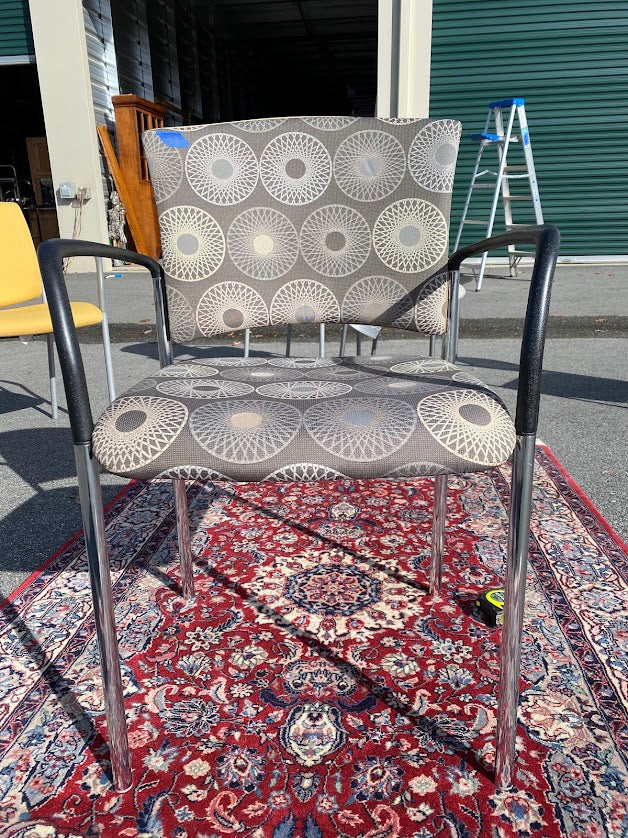 Geometric Upholstered Cache Chair by Source - Salesman Sample - $425 N ...