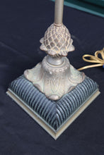 Load image into Gallery viewer, Silver Finial Lamp with Peach Pull
