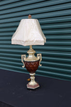 Load image into Gallery viewer, Gold and Wood Trophy Lamp
