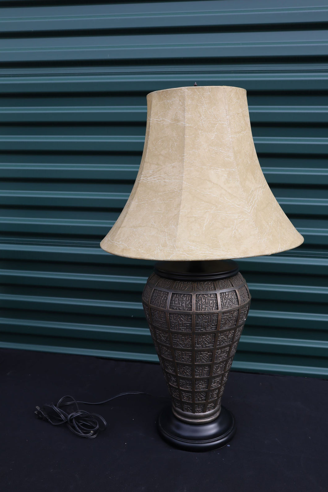 Block and Textured Bronze Lamp by Pacific Coast