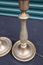 Load image into Gallery viewer, Vintage Brass Tulip Style Lamps - Pair
