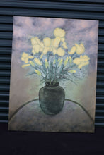 Load image into Gallery viewer, Large Painting Featuring Yellow Flowers and Green Vase
