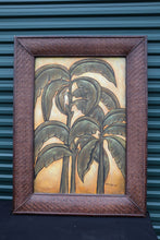 Load image into Gallery viewer, Big Palm Tree Print with Woven Frame - Barros
