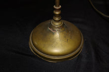 Load image into Gallery viewer, Antique Brass Candelabra Oil Lamp Converted to Electric
