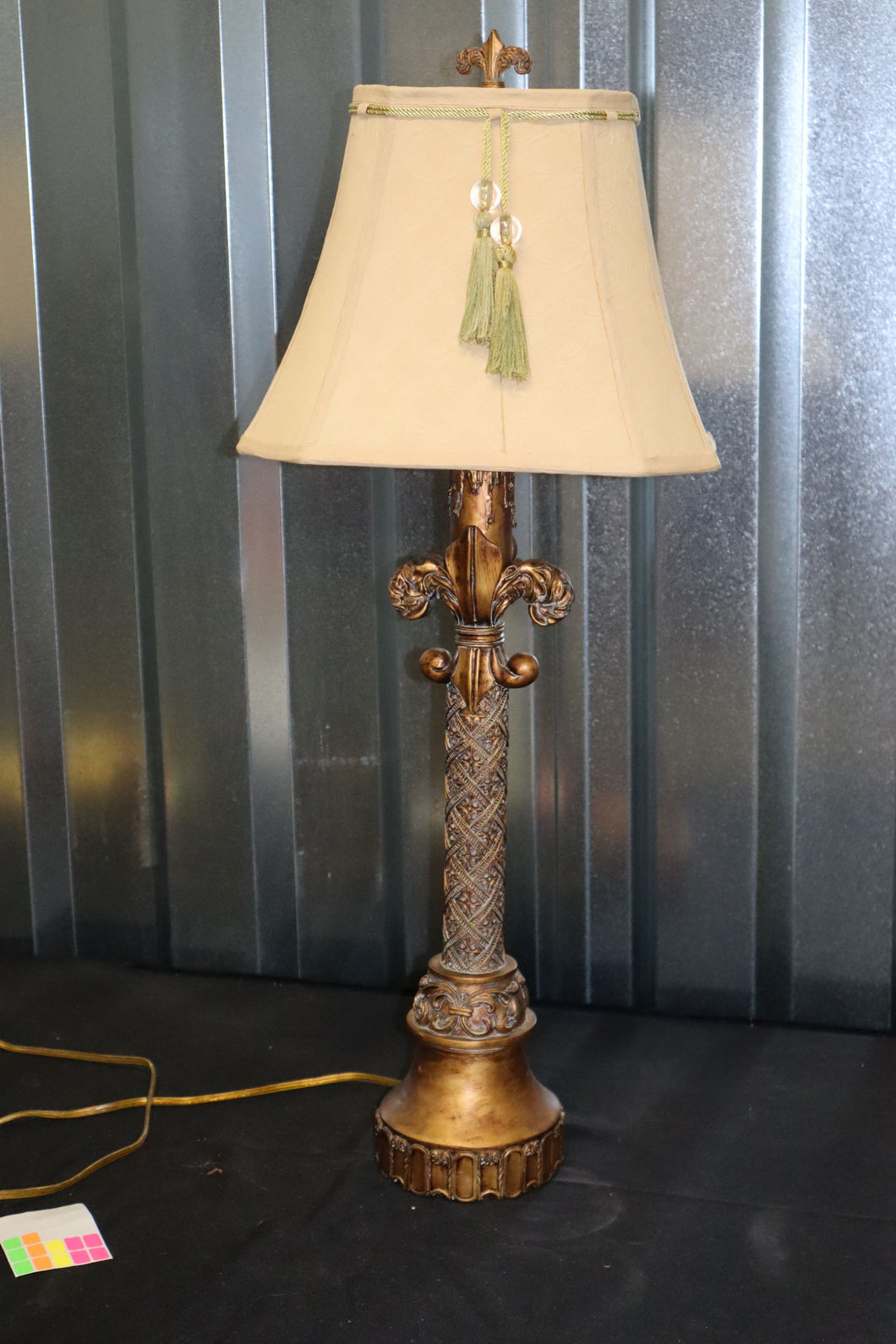 Tall Bronze Candlestick Lamp