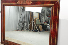 Load image into Gallery viewer, Leather Adorned Mahogany Mirror - 42&quot; x 57&quot;
