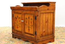 Load image into Gallery viewer, Pine Dry Sink with Decorative Front Doors - Circa 1976
