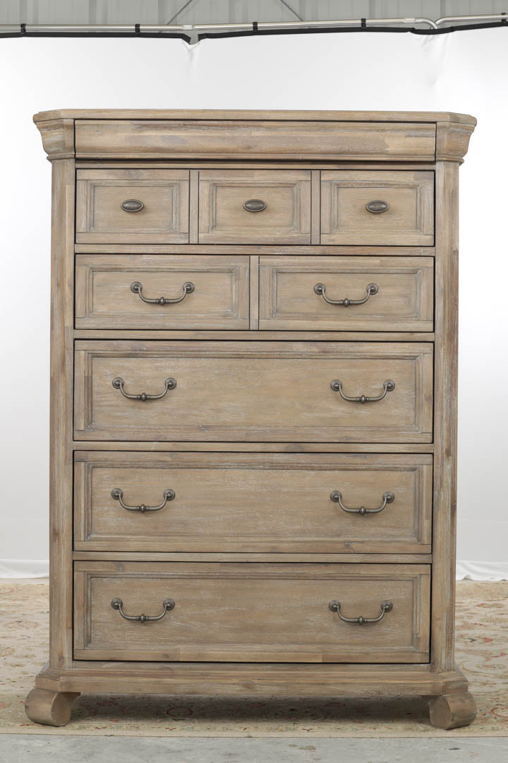 Tinley Park Dovetail Grey Chest of Drawers - Magnussen - Showroom Sample