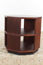 Load image into Gallery viewer, Walnut Octagonal Side Table with Shelves
