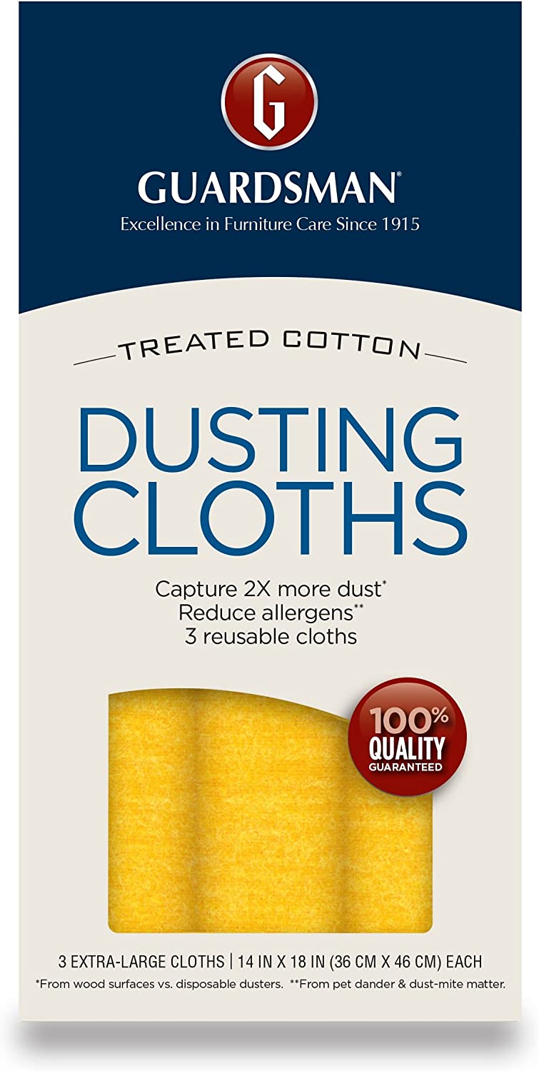 Guardsman Wood Furniture Dusting Cloths -3 Pre-Treated Cloths