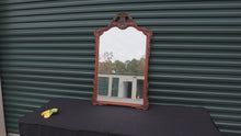 Load and play video in Gallery viewer, Wooden Carved Mirror- Very Ornate
