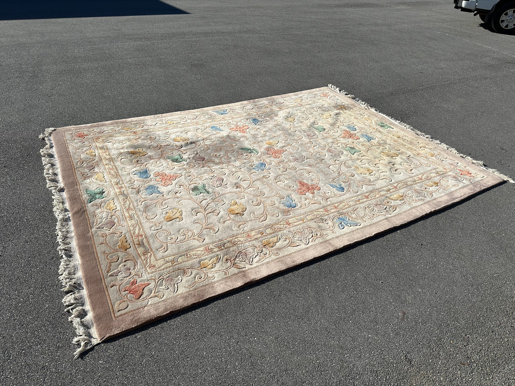 Oriental Rug with Floral Pattern - 11’ 9” x 8’ 9”