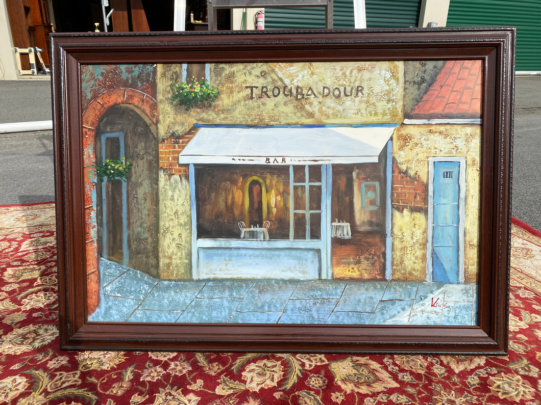 Framed Oil on Canvas - Troubadour