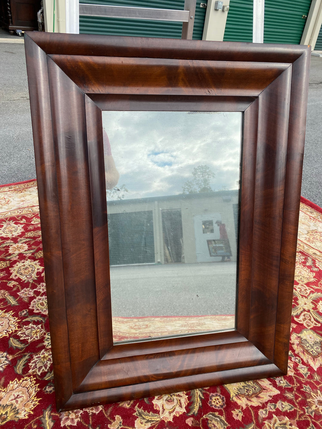 19th Century Crotch Mahogany Mirror - 24” x 33”
